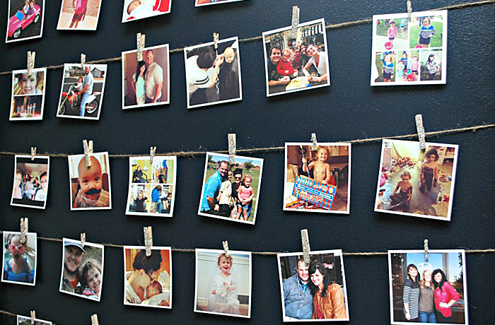 Decorar la pared con fotos